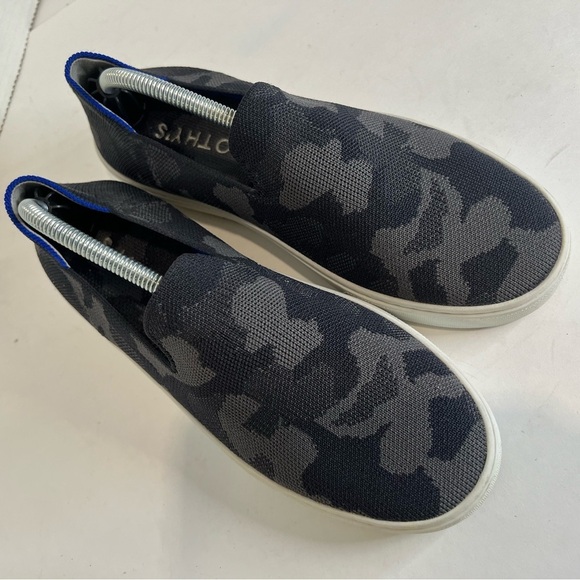 Rothys Original Slip On Sneaker in Grey Camouflage - Picture 5 of 11